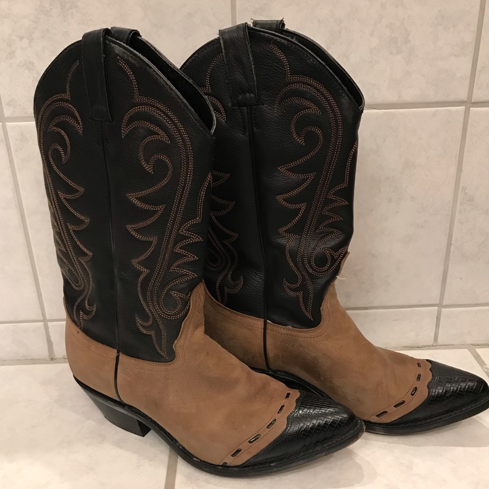 Diamond Black/tan boots